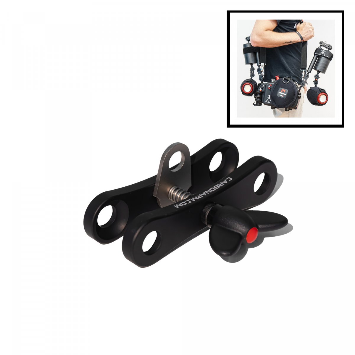 CP/2XL/TRAC - Extra lange Klammer (Haken für Schultergurt)